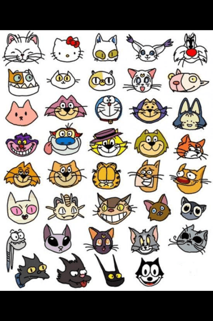 stimpy, garfield, pink panther, Hello kitty, Tom & Jerry, heathcliffe, felix
