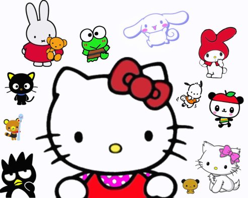 Hello Kitty, Cats, cartoons, Sanrio, Japan, Identity crises, Hello Kitty is a little girl from London, Kitty White, My Melody, KeroKeroKeroppi,Bad Badtz-Maru,Little Twin Stars,Cinnamoroll,Pochacco,