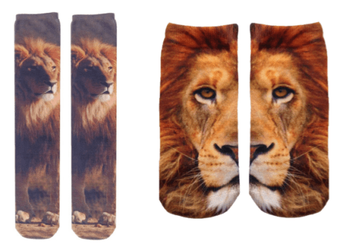 ankle socks, knee socks, cats, kittens, socks, travel, for the feet, photo real prints, photographic images, fashion, feline themed socks, Living Royal Socks, Leopards, Tigers, big cats, roar,Lions