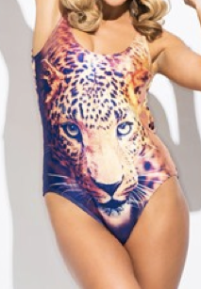 We Are Handsome, swimwear, fashion, big cats, tigers, photography, digital images, cats, Australian designgers, fun in the sun, bikini, one piece swimsuit, Leopard, The Victory