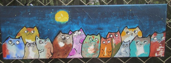 Waikiki, Cats, Hawaii, Honolulu, art, Lina Bachrach, watercolors, prints, San francisco, Diamond Head studio, paintings, cats in art