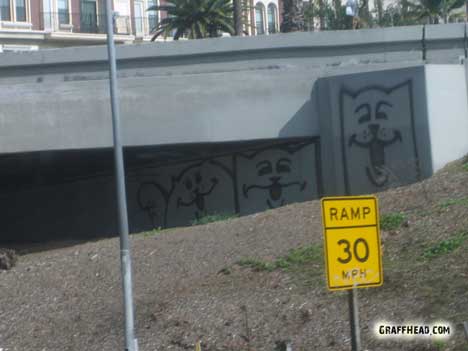 cats, cats in art, cat graffiti, cat graffiti Los Angeles, cat graffiti on freeway 101, cat graffiti on freeway overpasses, cats art in California, There are cats everywhere, Cat inspired art, 