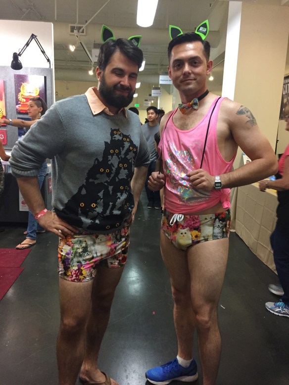 Cats, CatCon, CatConLA, Cat expo and convention, Firt ever CatCon, Like Comic-Con but for cat people, Los Angeles, Cat people unite, Lil Bub, Pudge the Cat, Cats of the Internet, The Reef, Simon Tofield, YouTube channel Simon’s Cat,Will Braden , Henri Le Chat Noir, Cat Expo, Cat Symposium, Cat themed merchandise, Cat art, Furniture for cats, Toys for cats, cat toys, Cat experts, Pop culture, cat booty shorts, Cat swim trunks for men, cat man fashion