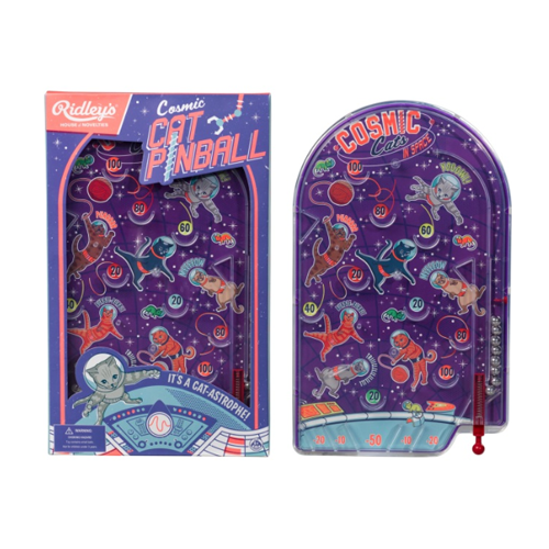 Buy it GIve it, Cats, Christmas gifts, gifts for cat lovers, unique cat themed gifts, Olive & Rye, holiday gifts, Pinball, Retro gifts, Ridley's Utopia Cosmic Cat Pinball
