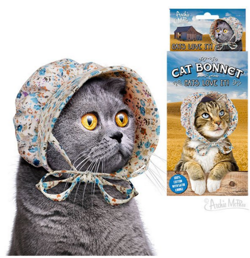 Buy it GIve it, Cats, Christmas gifts, gifts for cat lovers, unique cat themed gifts, holiday gifts, Tote Bags, Accessories,Hats for cats, Cat bonnet, Archie McPhee