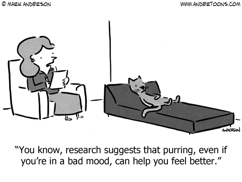 Mark Anderson Cartoon, Cats, Therapy, therapy cats